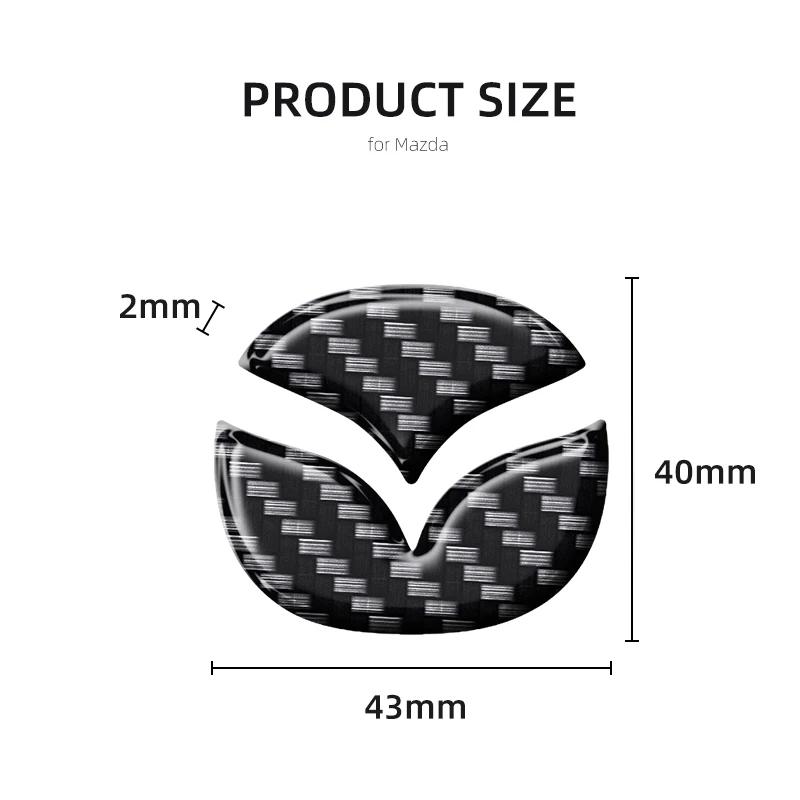 Decorative Stickers For Mazda Axela ATENZA CX-5 CX-4 Car Steering Wheel Center Cover Carbon Fiber Interior Decals Accessories