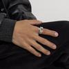 Fashion ZZZ Letter Ring for Men Retro Style Elegant Trendy Simple Index Finger Ring
