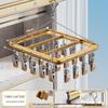 Aluminum Alloy Windproof Sock Drying Rack with Multi-Clip and Stainless Steel Underwear Hanger