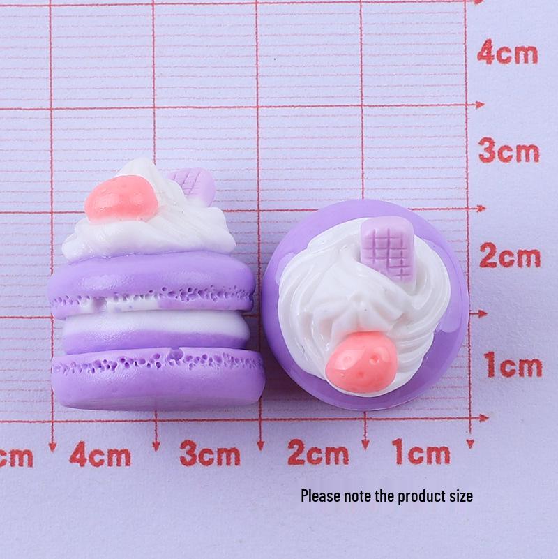 Macaron Cartoon 3D Cake Toy DIY Resin Charms for Crocs