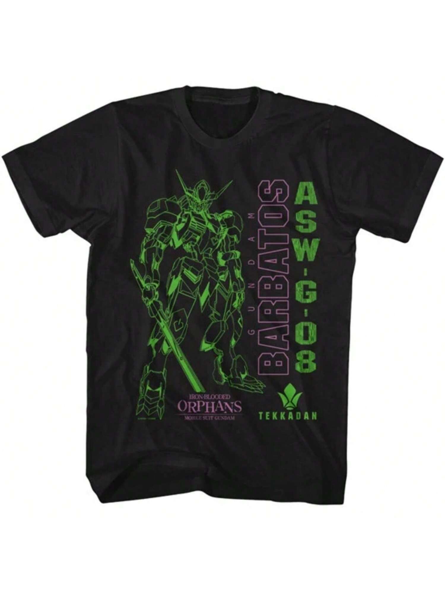 

Мерч аниме про японских военных Гандам Теккадан Барбатос ASW-G-08 Мужская футболка Удобная и высококачественная уличная одежда XXXXXL чёрный