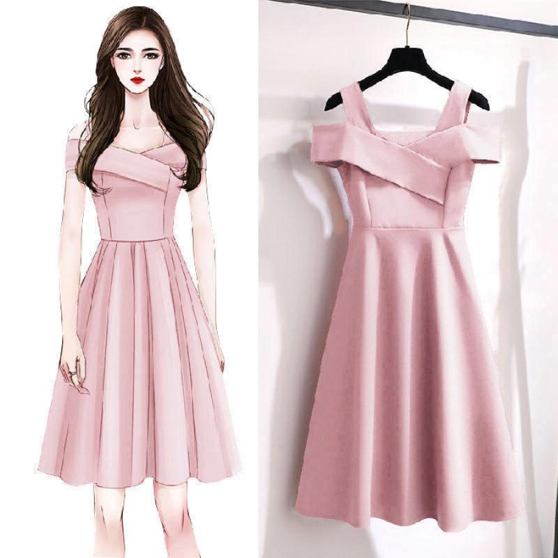 

2026 Plus Size Women s Fashion Dress - Slimming Waist, Tummy Concealing, Summer Skirt 3XL