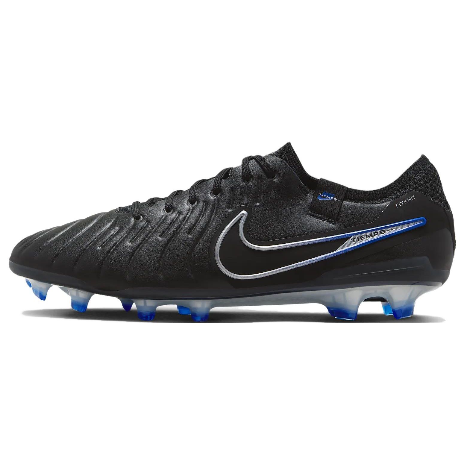 Nike Unisex Black Tiempo Legend 10 Elite Fg Shadow Pack Sneakers Hyper-Royal Chrome Dv4328-040 Cm