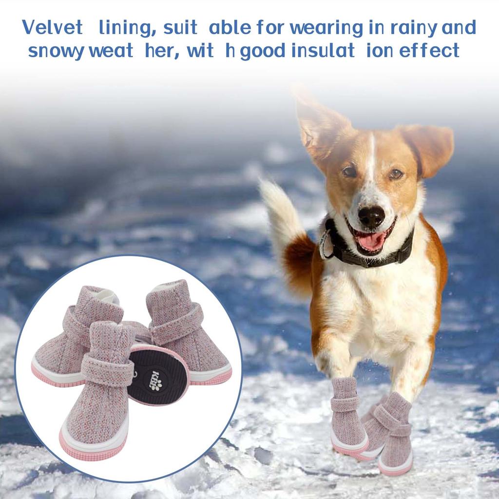 Psí boty Zimní sněhové boty Teplé bavlněné boty