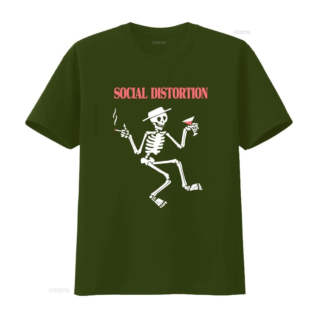 Vintage Social Distortion Skeleton Giant T Shirt Size Medium Rock Band  s vintage Washed Top For Everyday Wear Stylish