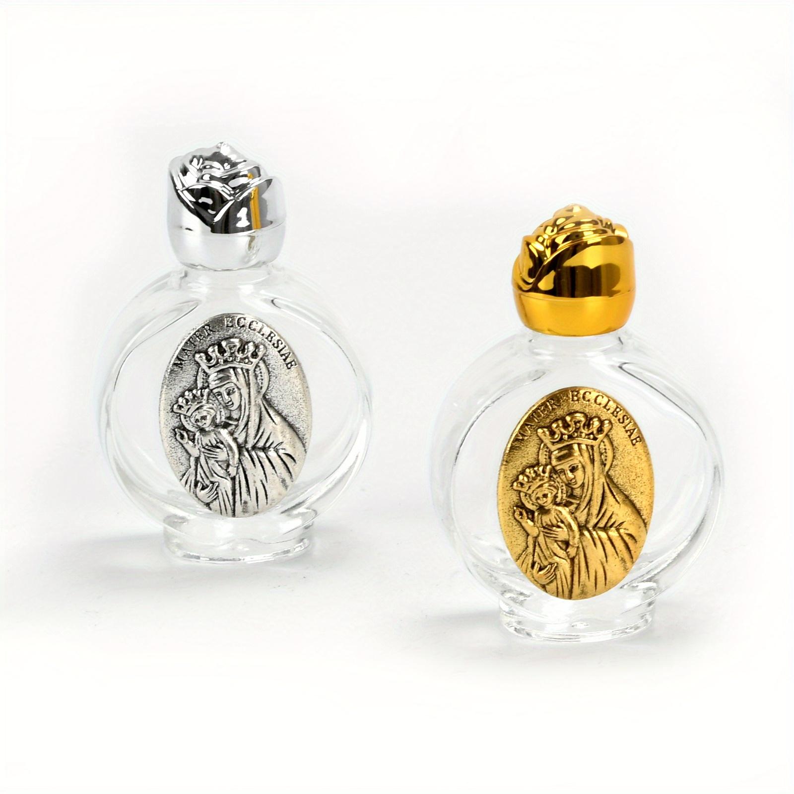 

1 шт. Корона Святої Води, Пляшка Діви Марії та Дитини, Релігійна Пляшка з Хрестом, Християнська Пляшка зі Скульптурою Діви Марії, Пляшка для Святої Води золотистий