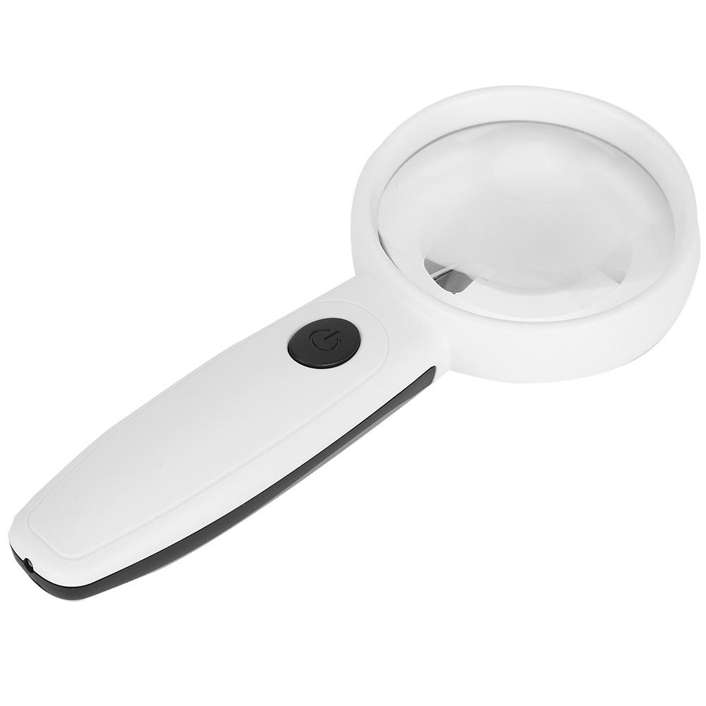 Magnifier HandHeld HighDefinition LED Light ABS Acrylic Charging Reading Magnifying Glass