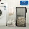 Foldable Portable Laundry Hamper-Large Square Mesh Dirty Clothes Basket with Handles, Collapsible for Bathroom, Bedroom Storage