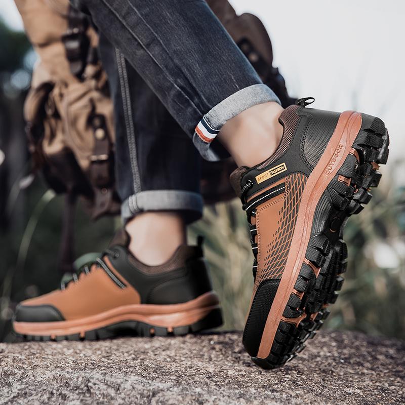Men's Outdoor Mountaineering Shoes Casual Sneaker Men's Anti Slip Leisure Versatile Hiking Shoes