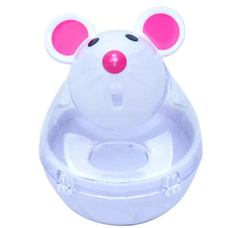 Jouet Souris Basculeuse pour Chat Distributeur de Croquettes Puzzle pour Animal de Compagnie Jouet Chat Dessin Animé Balle qui Lâche des Croquettes Jouets Interactifs pour Chaton Alimentation Lente Fournitures pour Animaux 5