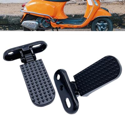 2Pcs Electric Bike Rear Pedal Foot Plates Pedals for Motorcycle Electric Bicycle BMX Bike Folding Footrests Non Slip Foot Pegs