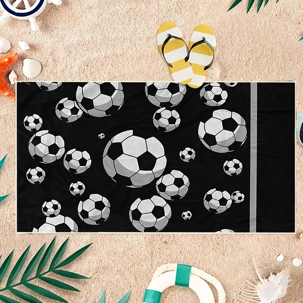 1Pc Soccer Ball Beach Towel, Unisex Quick-Dry, Beach Camping Swimming Diving Surfing Essential, Easter Summer Birthday Gift