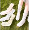 Girls' socks, summer pure cotton princess mesh socks, children's spring and summer high tube pile socks, girls' lace long tube cotton socks