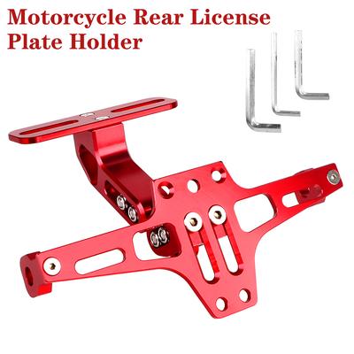 Universal Fender Eliminator Kit Moto Accessories Tail Mount Holder Frame Adjustable Motorcycle Rear License Plate Holder Aluminium Alloy