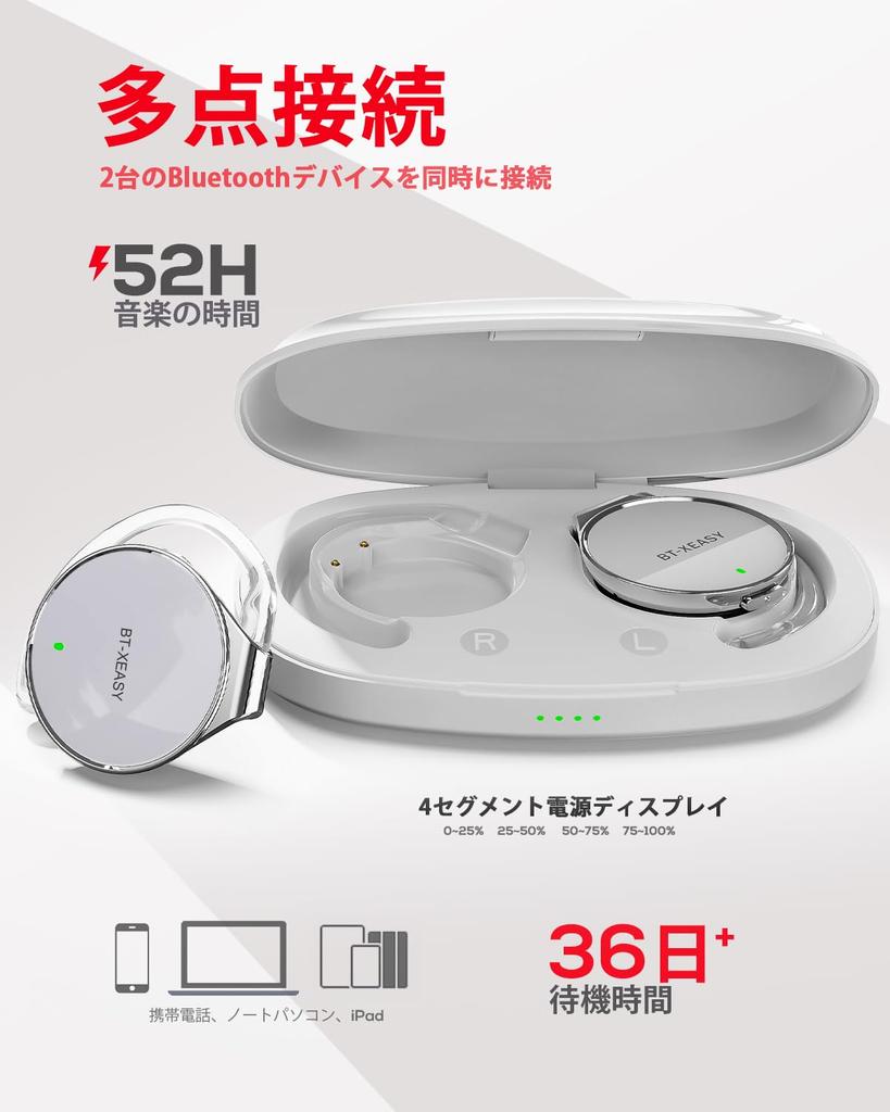 Wireless Bluetooth Noise Cancelling Earphones with Waterdrop Sports Open Bluetooth 4 Compact and Lightweight Long Battery Life Earbuds, 5.4 Open-Ear