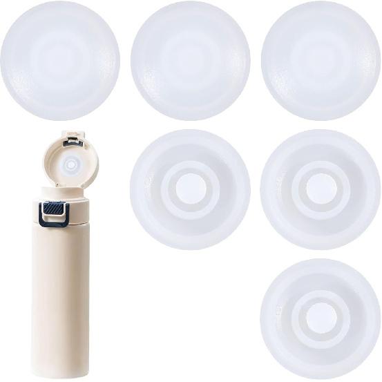 6Pcs Water Cup Leak Stopper Cup Lid Silicone Stopper Plug Bottle Round Spill Proof Stopper Replacement for Tumbler Caps Water Bottle Lid Belly
