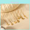 Stainless Steel Heart Pendant Necklace For Women With Star Charm And Gold Plating