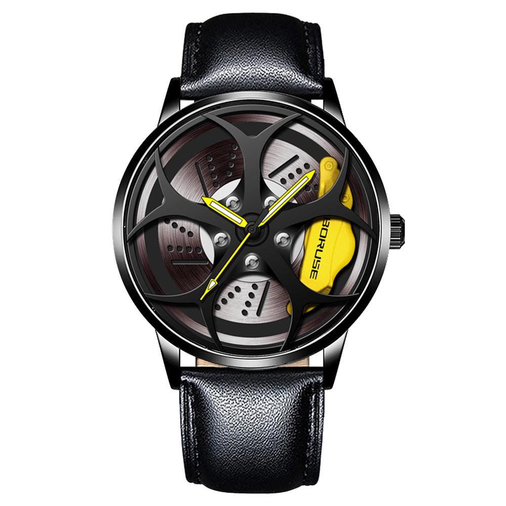 Boruse Trend Wheel Watch Waterproof Luminous Quartz Watch Men