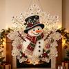 5D Christmas Snowman Snowflake Kit with Round Rhinestones, DIY Home Decor
