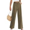 Women High Waist Straight Leg Loose Business Casual Wide Leg Suit Pants