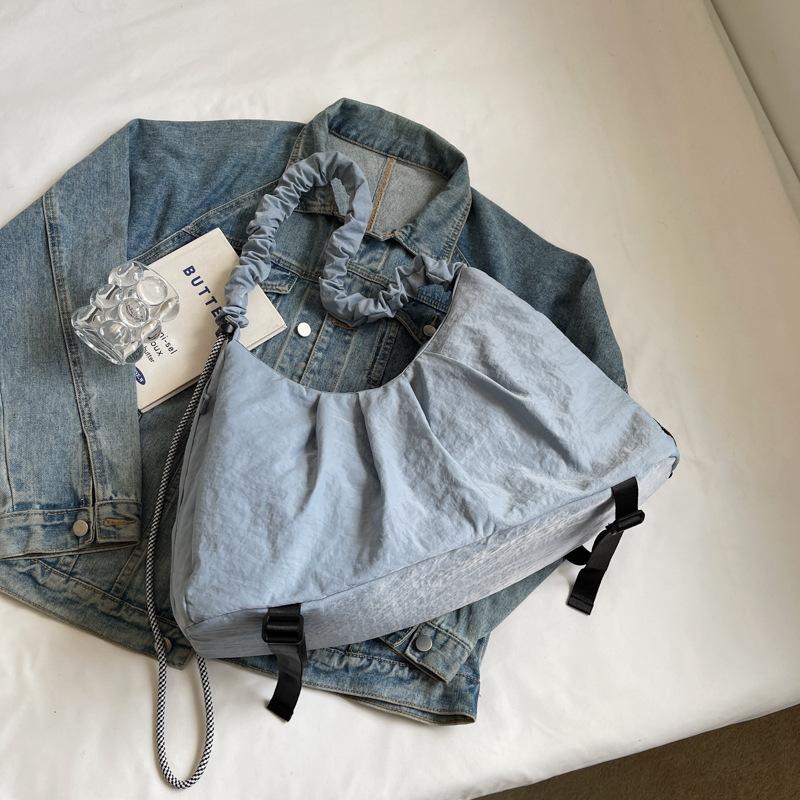 New Large-capacity Bag Women's Fashion Versatile Shoulder Bag Korean Pleated Commuter Dumpling Bag Messenger Bag