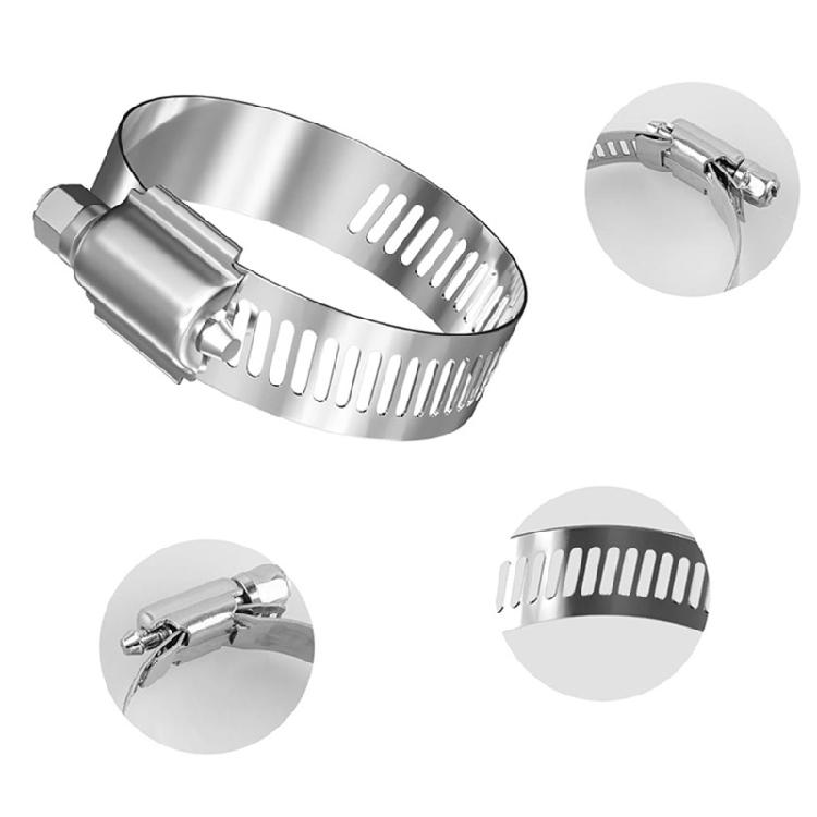 Rustproof Hose Clamps Assortment Multipurpose Application Rustless Steel Pipes Fastener Set for Industrial Plumbing