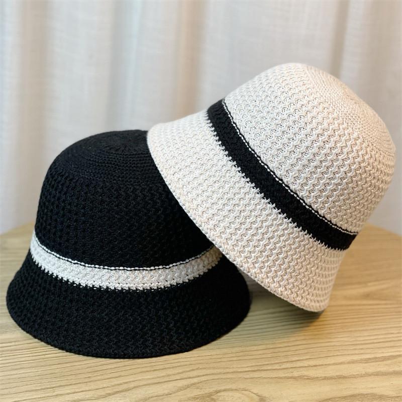 Trendy Round Top Wide Brim Fisherman Hat For Women In Black Beige Khaki Grey Purple Pink