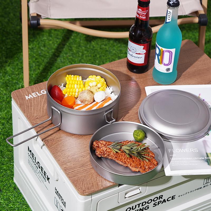 Pure titanium meal box, outdoor camping meal box, hiking meal box, sealed antibacterial meal box, picnic preservation meal box