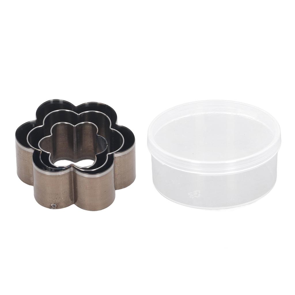 3 Pcs Flower Shaped Leather Cutter 30 40 50mm Alloy Steel Leather Cutting Die Punch Mold for DIY