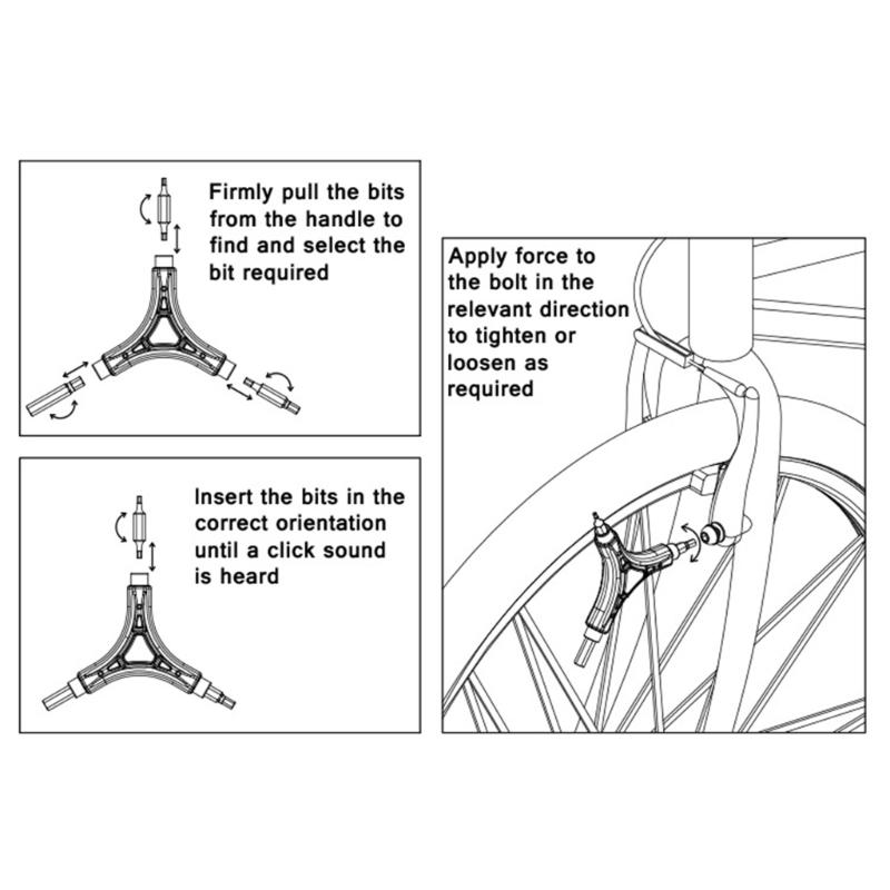 Spanner Internal Hex for Key 3 Way Bike Hex Wrench All In One Bikes Maintenance
