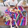 New   8 Color Mexican Stripe Outdoor Cotton Blanket Rainbow Beach Blanket Mattress with Tassel Bed Travel Picnic Rug Sofa Cover