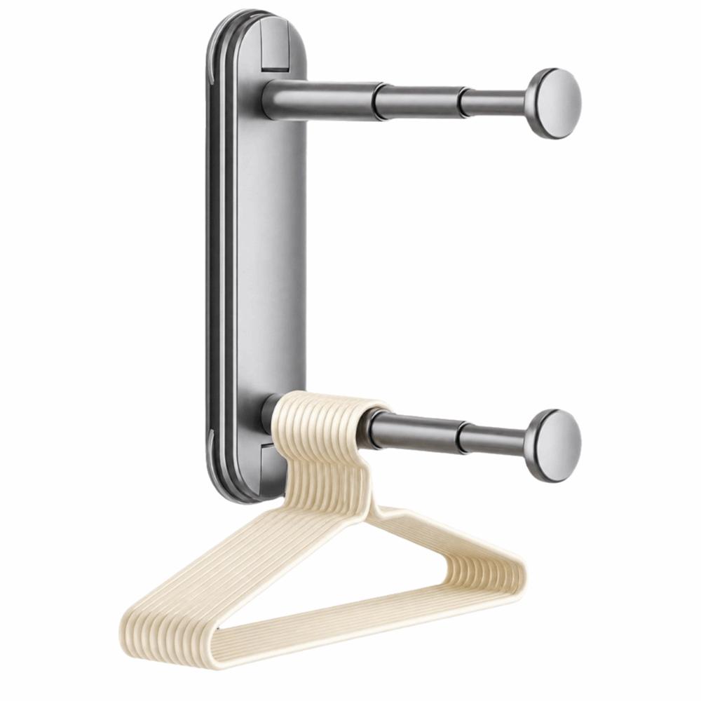 Suction Cup Hanger Organizer Stacker Telescopic Clothes Hanger Storage Home Use