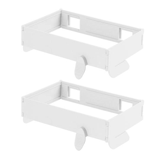 2Pcs Foldable Trash Bag Holder Large Opening Design Snap Fastening Space Saving Foldable Garbage Rack