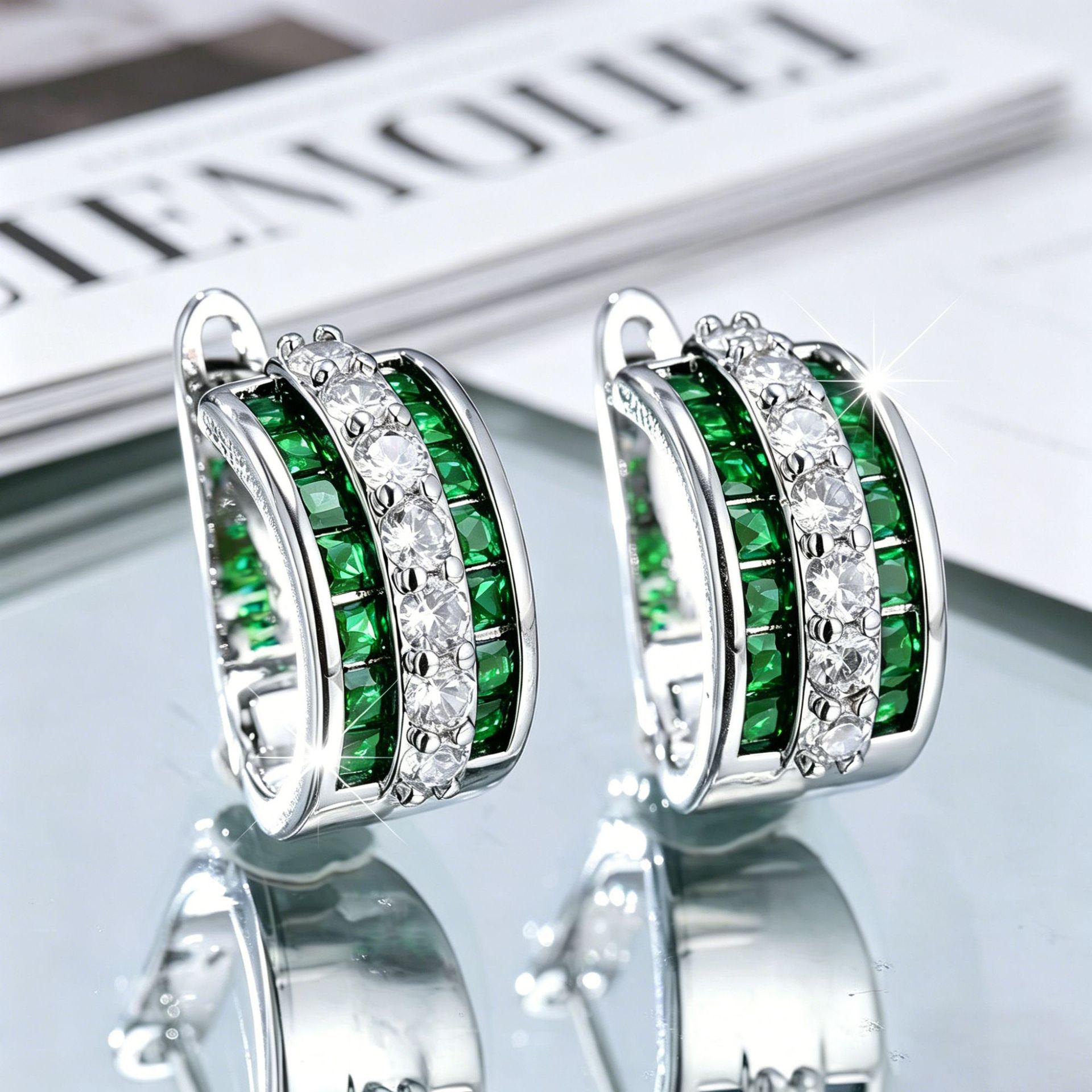 Yanbai Elegant Full Diamond Ear Cuff Earrings for Women s Fashionable Style