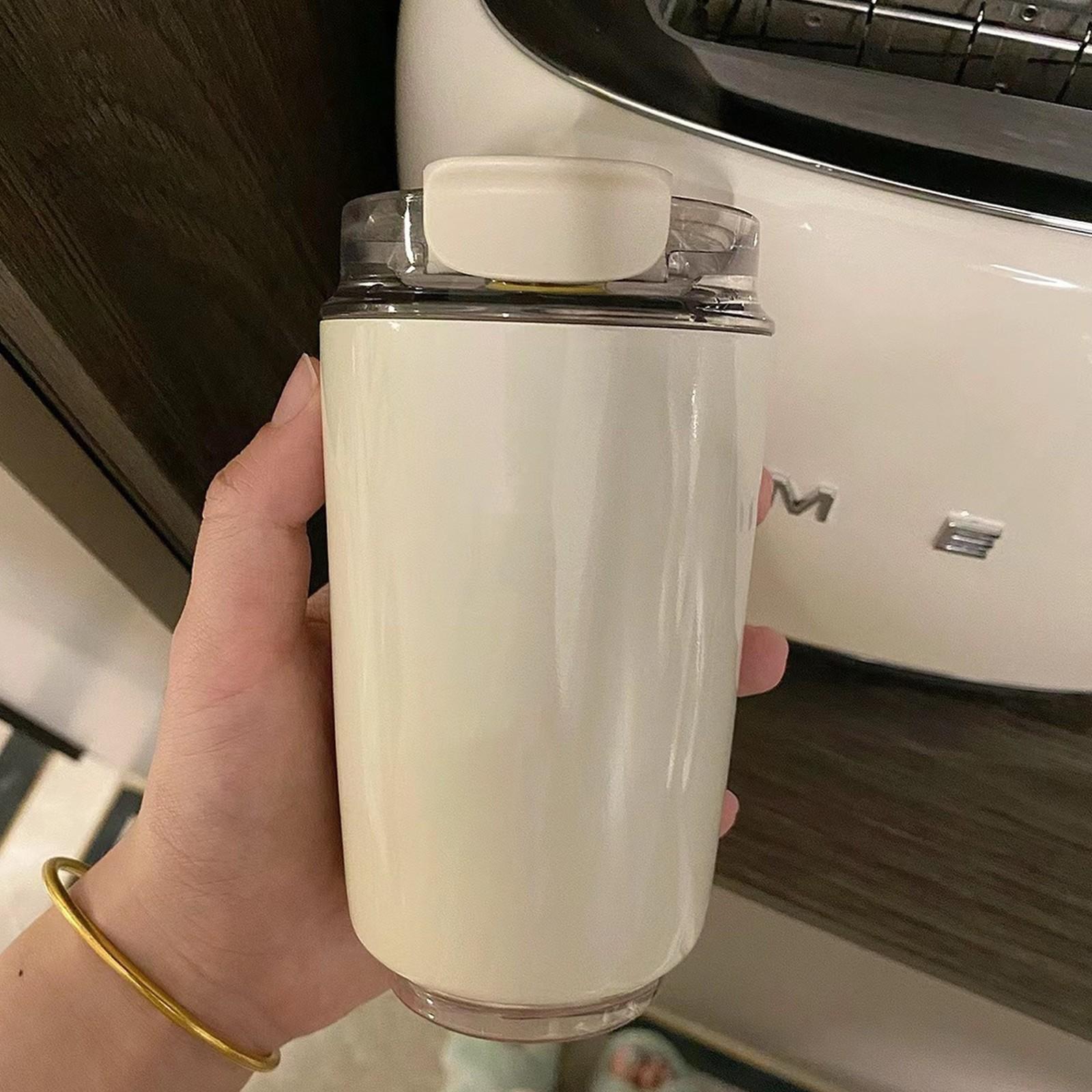 

1 шт., стакан, молочно-белая кофейная кружка, автомобильная термос для воды, дорожный термос из нержавеющей стали, чайник для питья One Size белый