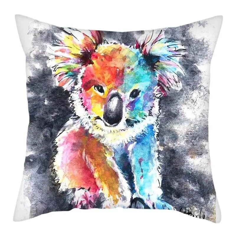 45x45cm Cute Koala Cushion Cover Cartoon Animal  Pillow  Sofa Seat Lumbar     Home Decoration