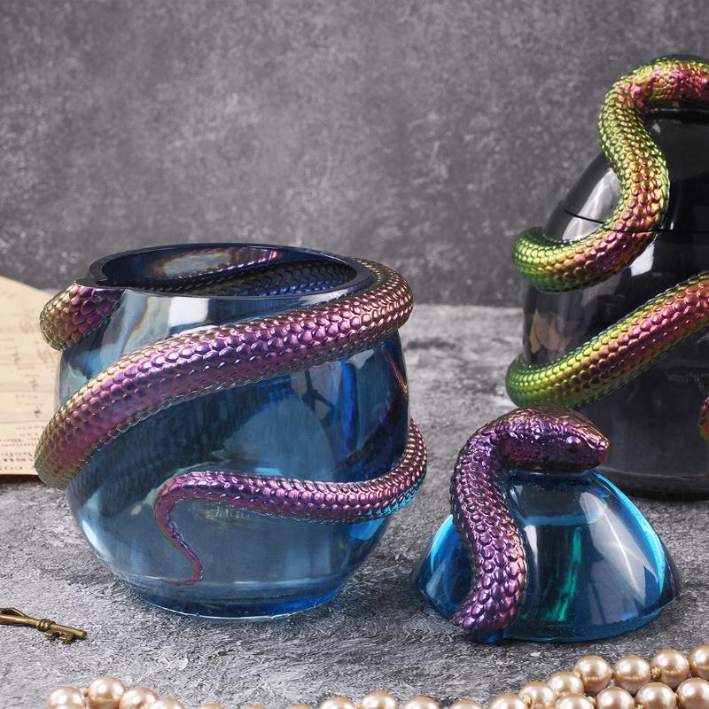 DIY Crystal Mold, Dropper Mold, Creative Gypsum, Cement, Snake Egg Jar, Bottle, Storage Box, New Model, Mirror Silicone Mold