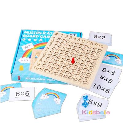 Montessori Wooden Math 99 Multiplication Table Arithmetic Teaching Aids With Cards for Children Party Christmas Preschool Gift