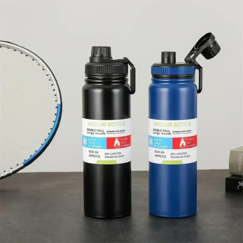 Portable Travel Car Water Cup Stainless Steel Space Kettle Thermos Flask Large Capacity Sports Water Bottle Water Bottle Metal