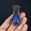 Lapis Lazuli Gemstone Handmade Copper Wire Wrap Jewelry Pendant For Wedding Gift