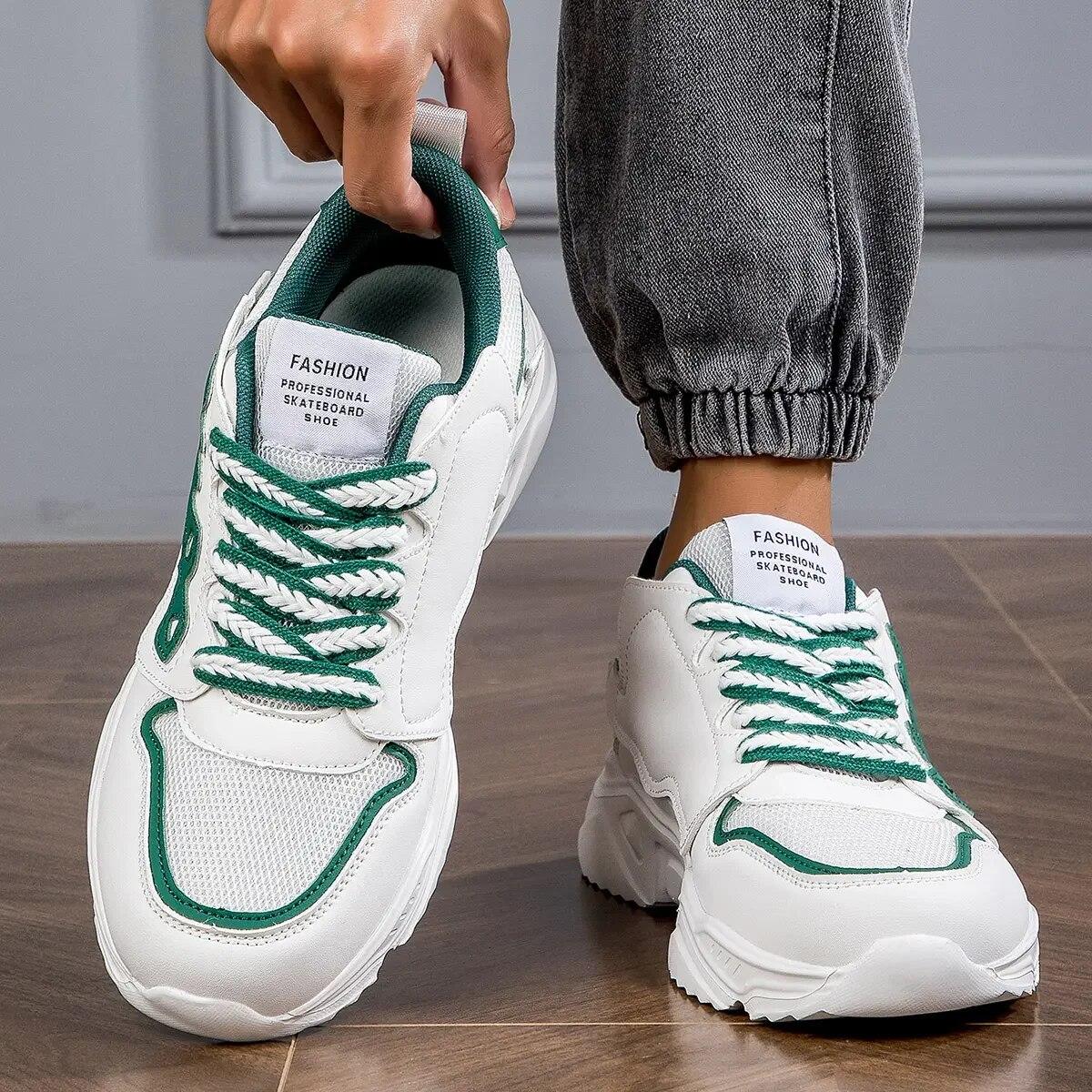 Кроссовки Мужские туфли для мужчин Туфли на платформе Белые туфли Белые кроссовки Мужские — фото 5