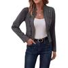 Autumn Women's Solid Color Double Breasted Decorative Jacket Deerskin Vintage Long Sleeve Jacket