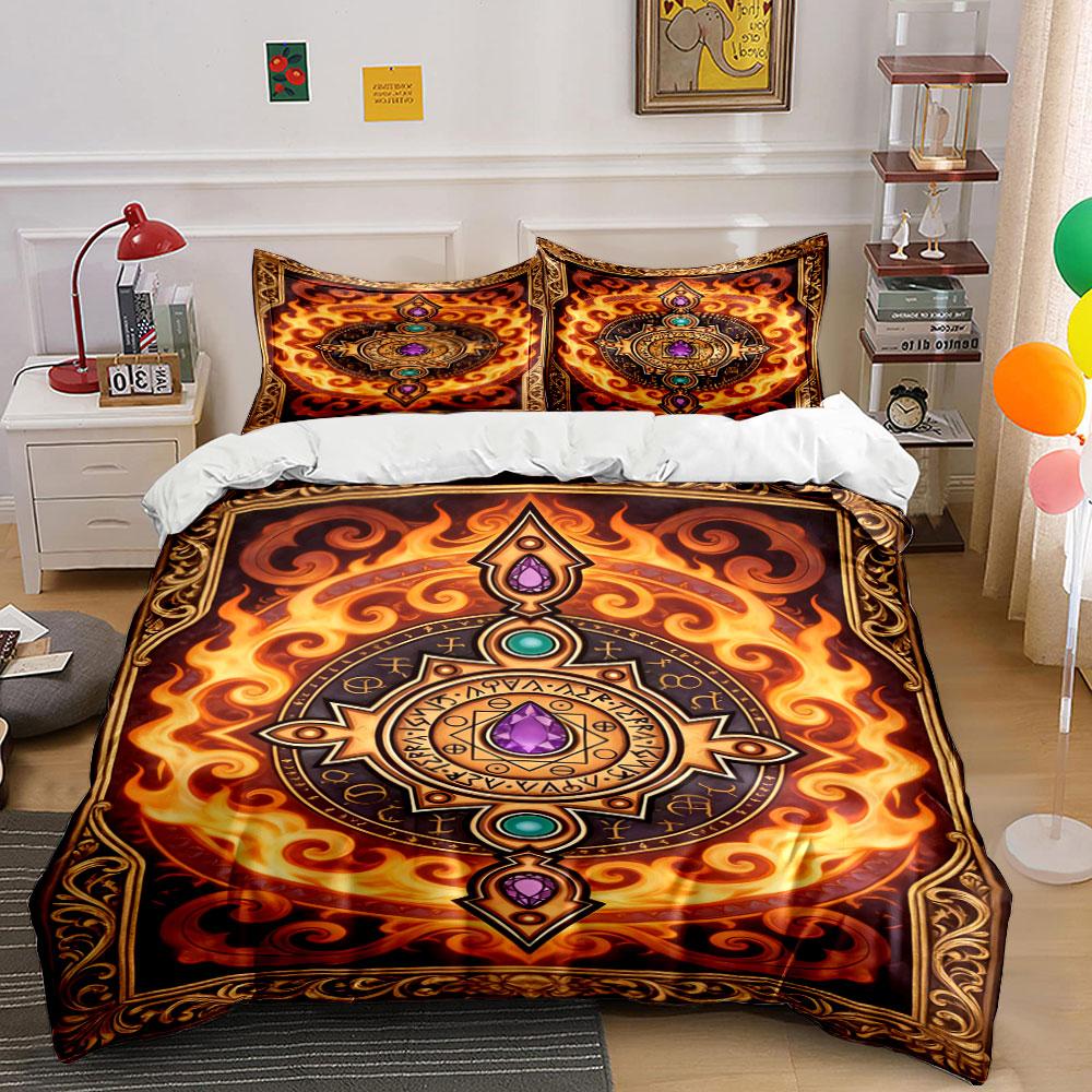 

Fiery mandala with gemstones. Bedding sets Duvet cover sets Duvet covers Pillowcases(1 * Duvet Cover 2 * Pillowcases, without duvet insert) 135x200cm