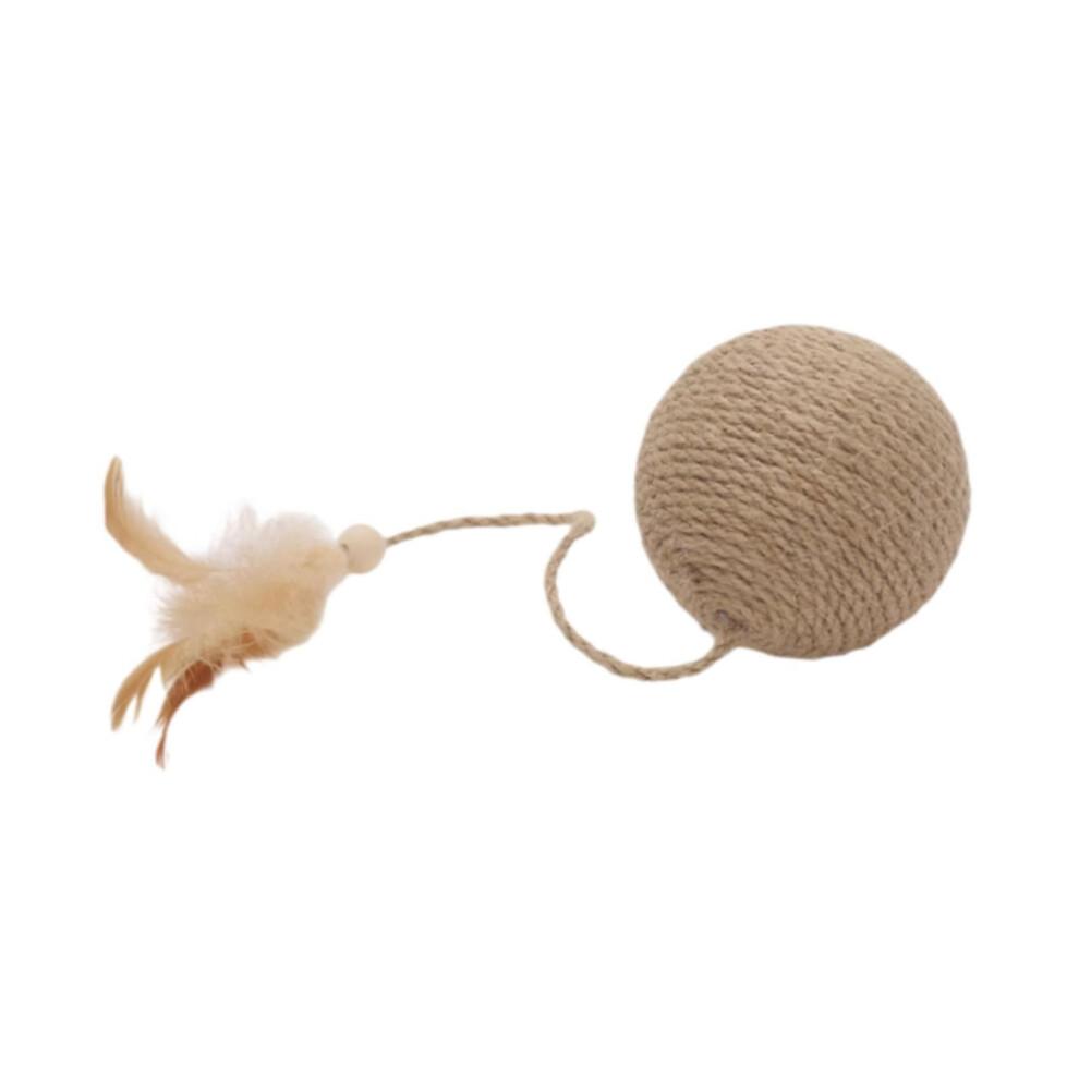 Cat Ball Ideal Gift Scratcher Kitten Toy for Indoor Cats Clawing Interactive Wood Color