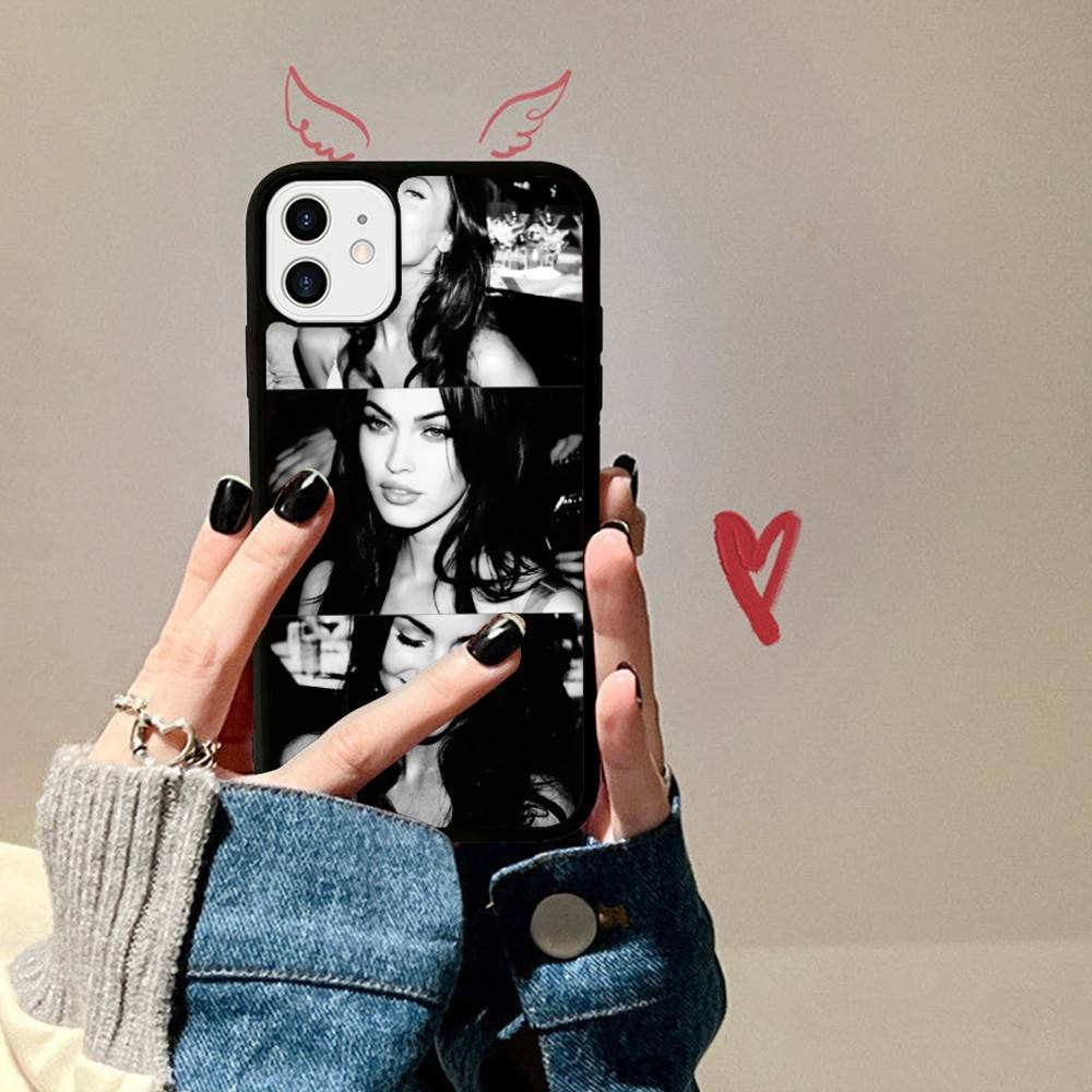 

Megan F-Fox Vintage Beauty Phone Case For IPhone 16 Pro Max 15 14 Plus 14 13 12 11 17 PC+TPU Cases Back Cover iPhone 15 plus