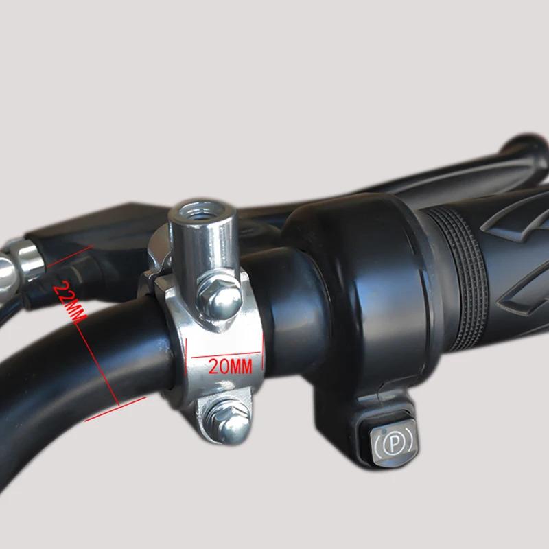 Motorrad Rückspiegel Halterung, Schwarz, Silber Spiegelhalter Klemme, Verschiedene Größen, 22mm, 10mm, 8mm, 25mm, 2Stk