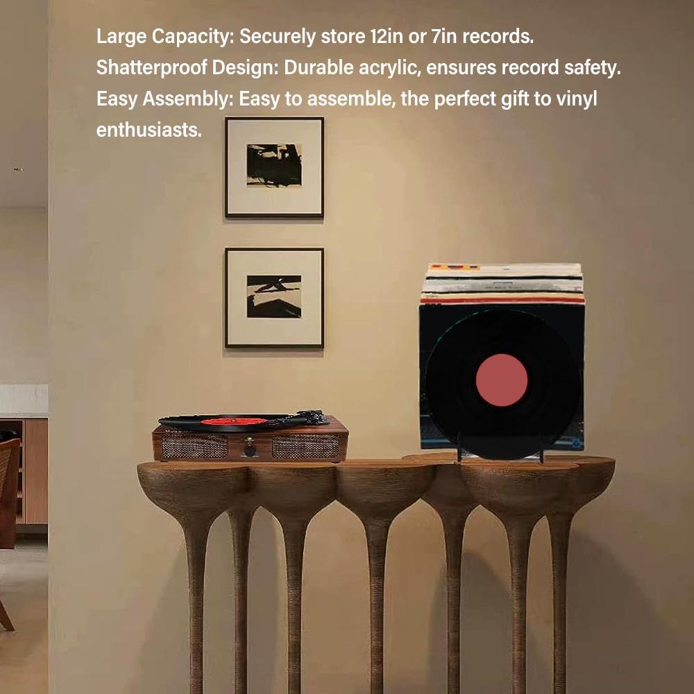 Acrylic Record Storage Black Acrylic Rack Easy Access Record Display  Home Display