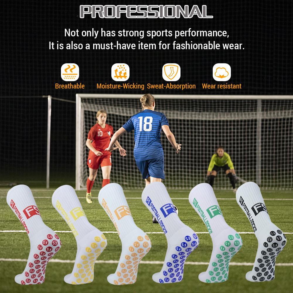 Football Socks Running Socks Anti Slip With Rubber Pad For Men / Women Professional Competition