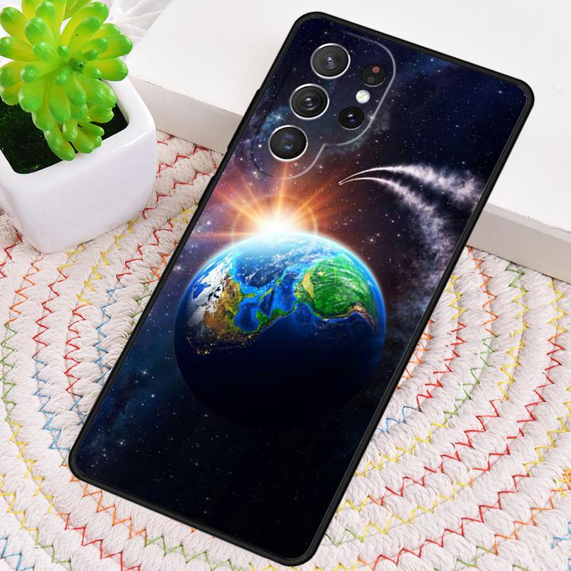 Earth Moon Sun Planet Phone Case for Samsung Galaxy note 10 pro S26 Ultra S23 S24 FE S25 S21 S22 PLUS shockproof Cove