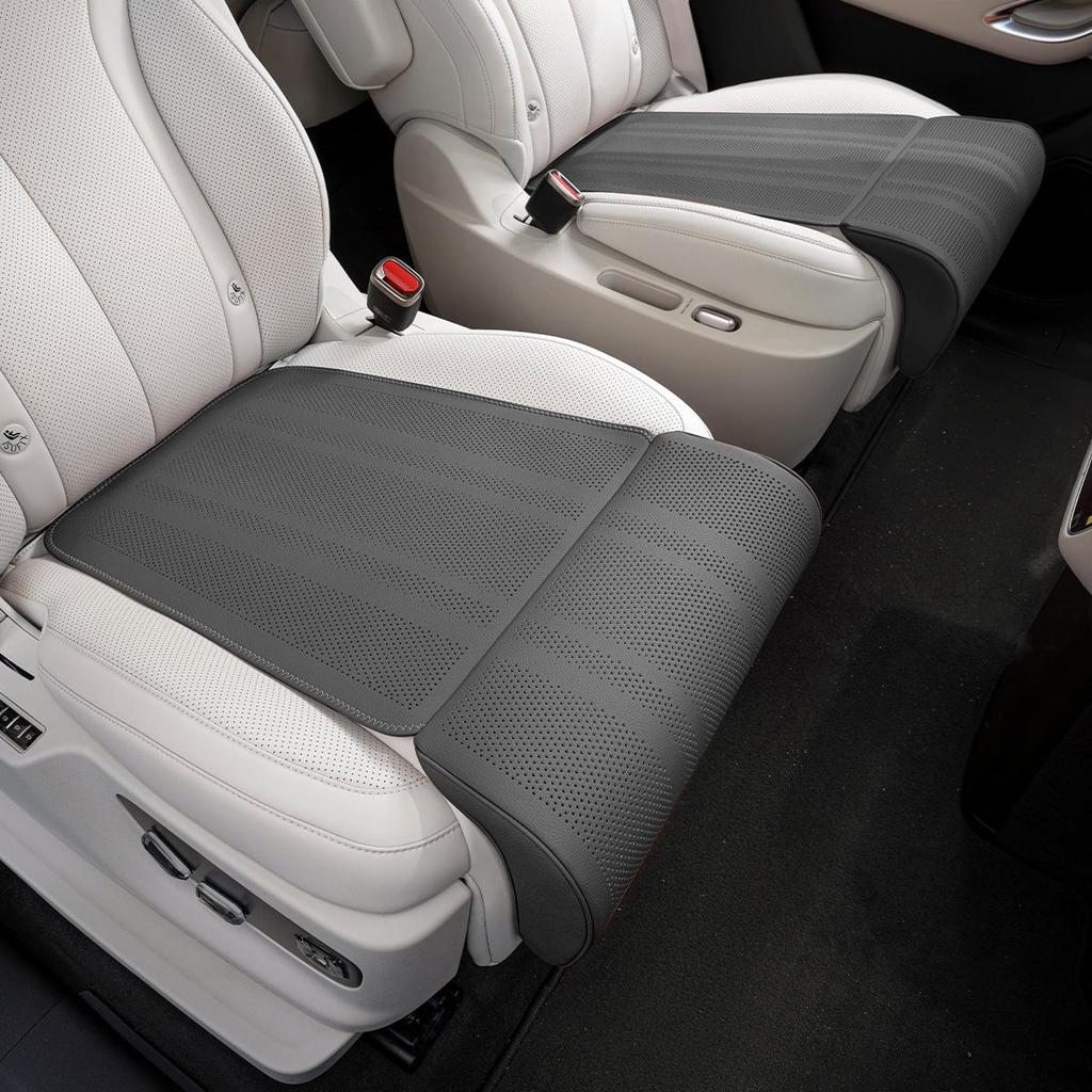 Yangwang Car Seat Cushion with Integrated Leg Rest, All-Season Comfort, Breathable Lychee Pattern for Driver and Passenger Seats